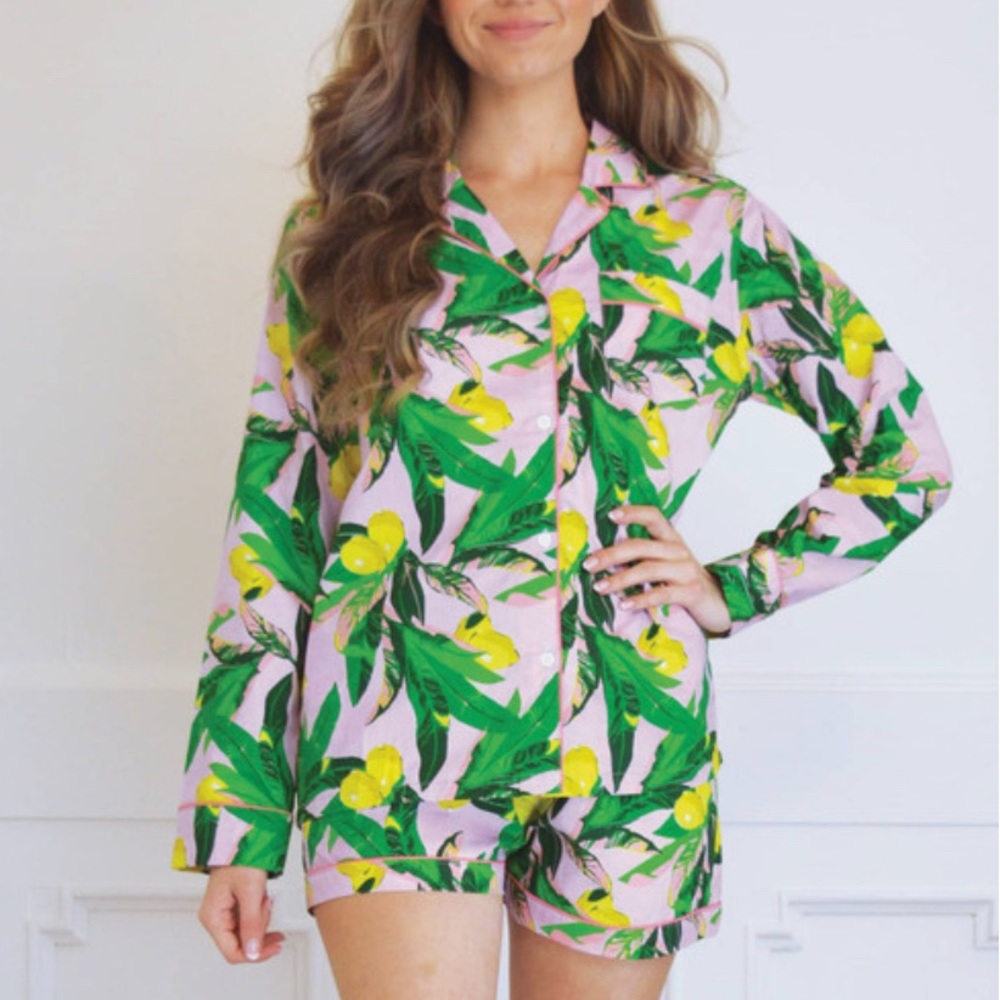 8 Oak Lane Pajama Top in Lavender/Lemons